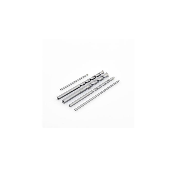 Juego de 5 Pzas. de Broca para Concreto, Zanco Recto (3/16", 1/4", 5/16", 3/8" y 1/2").
