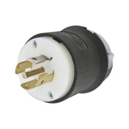 Clavija Industrial con Bloqueo de Media Vuelta / 20 A 120/208 V CA / 4 Polos 5 Hilos / Color Blanco y Negro / Nema