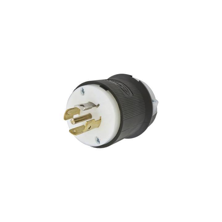 Clavija Industrial con Bloqueo de Media Vuelta / 20 A 120/208 V CA / 4 Polos 5 Hilos / Color Blanco y Negro / Nema