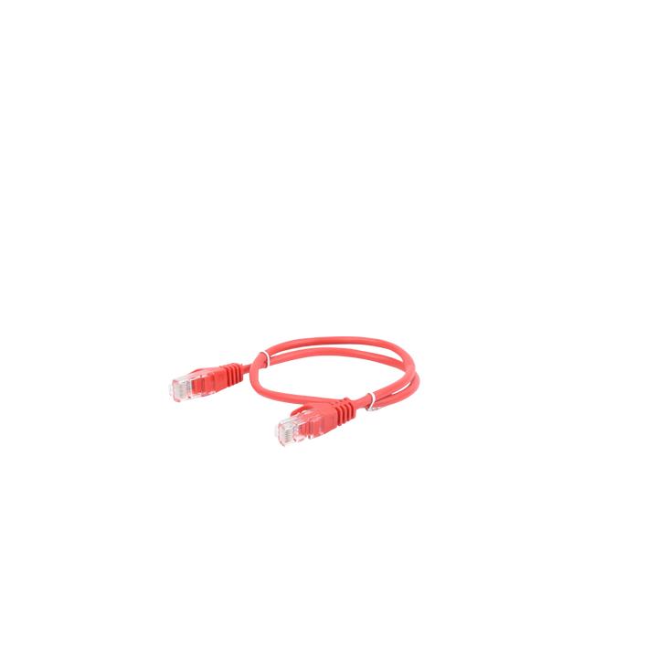 Cable de Parcheo UTP Cat5e - 0.5 Metros (1.64 Pies) - Rojo