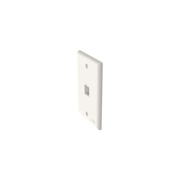 Placa de Pared Vertical, Salida Para 1 Puerto Keystone, Color Blanco Mate