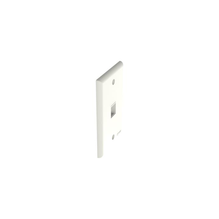 Placa de Pared Vertical, Salida Para 1 Puerto Keystone, Color Blanco Mate