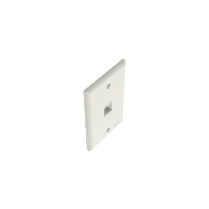 Placa de Pared Vertical, Salida Para 1 Puerto Keystone, Color Blanco Mate