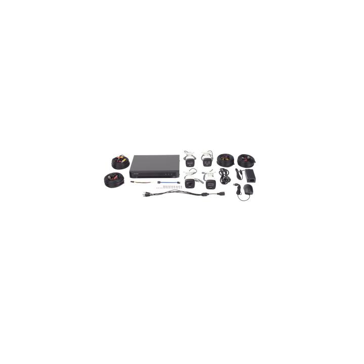 [Dual Light] Kit TurboHD 3K (5 Megapixel) / DVR 4 Canales / 4 Cámaras Bala para Exterior y Metal / Micrófono