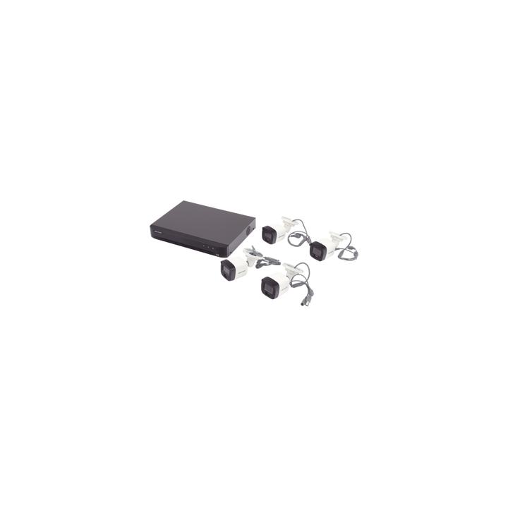 [Dual Light] Kit TurboHD 3K (5 Megapixel) / DVR 4 Canales / 4 Cámaras Bala para Exterior y Metal / Micrófono