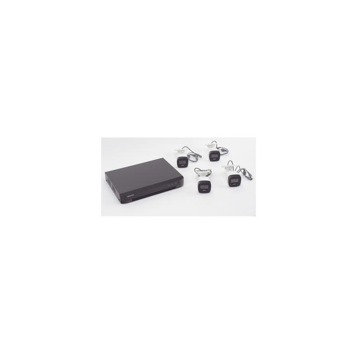 [Dual Light] Kit TurboHD 3K (5 Megapixel) / DVR 4 Canales / 4 Cámaras Bala para Exterior y Metal / Micrófono
