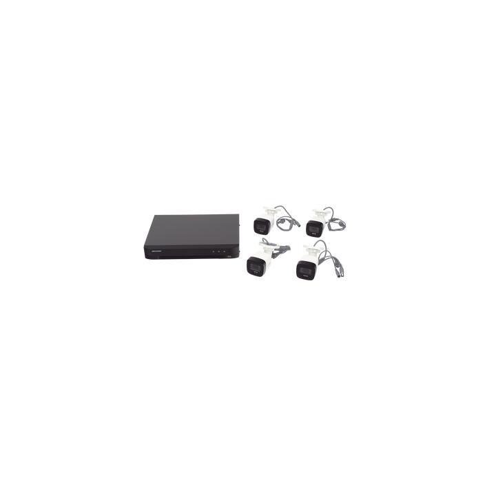 [Dual Light] Kit TurboHD 3K (5 Megapixel) / DVR 4 Canales / 4 Cámaras Bala para Exterior y Metal / Micrófono