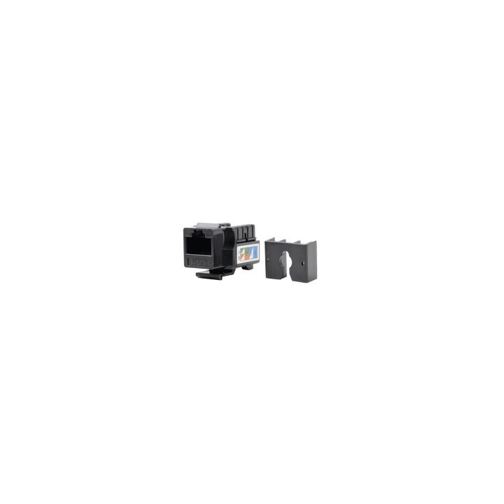 Módulo Jack Keystone Cat5e con Terminación 110 (Punchdown) para Faceplate - Color Negro
