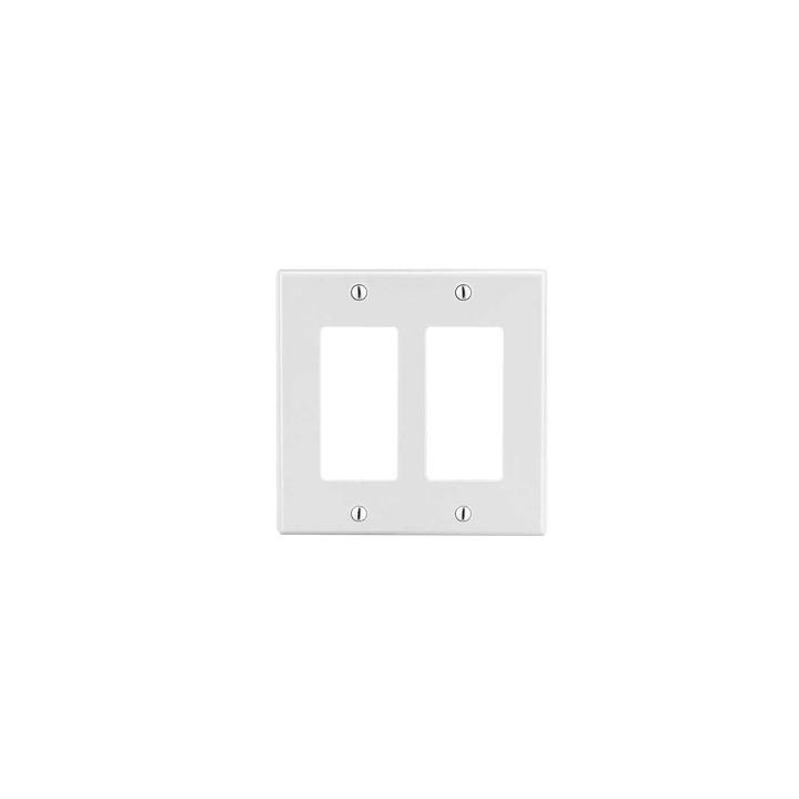 Tapa para Caja Multigang / Contacto Doble / Color Blanco.