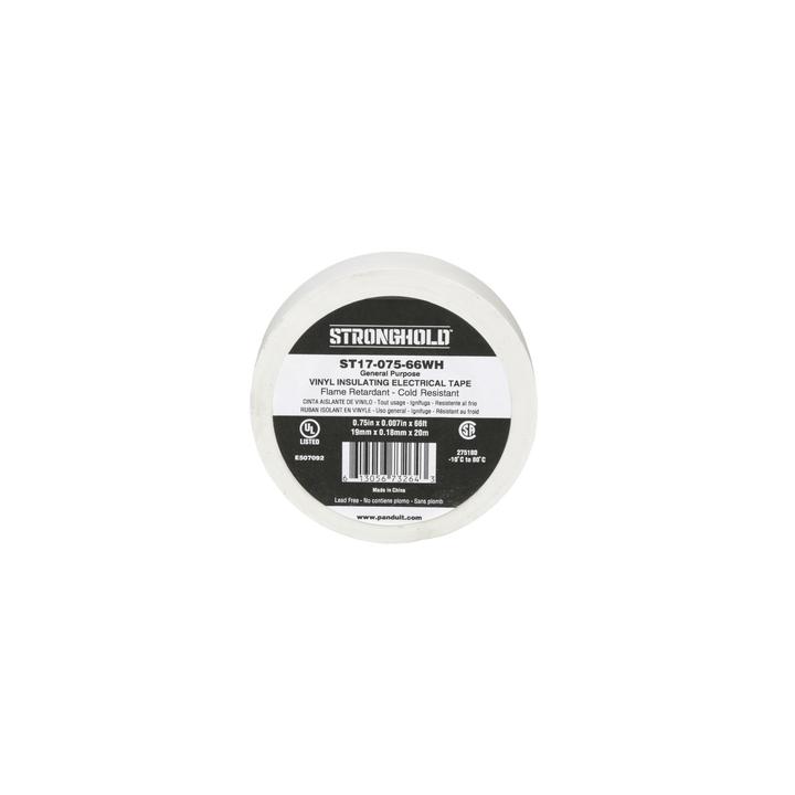 Cinta Eléctrica STRONGHOLD para Aislar, de PVC, Uso General Reparación y Mantenimiento, Grosor de 0.18mm (7 mil),