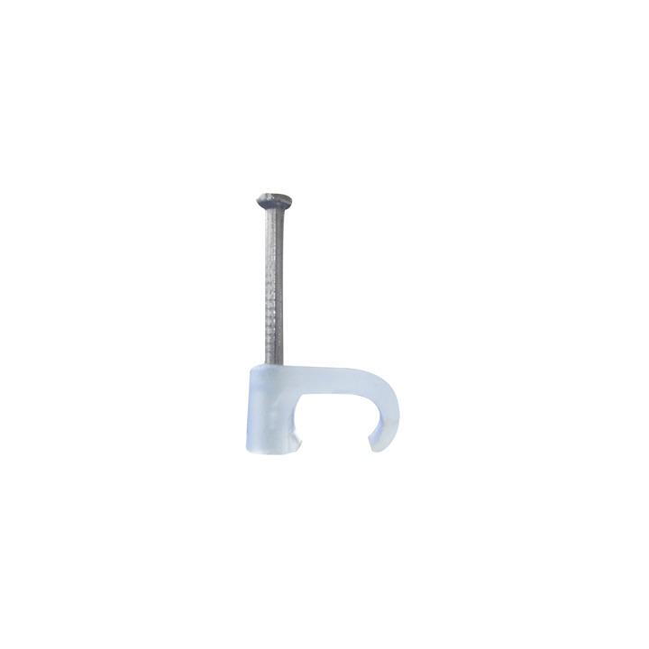 Grapa para cable plano de 3mm color transparente (100pzs)