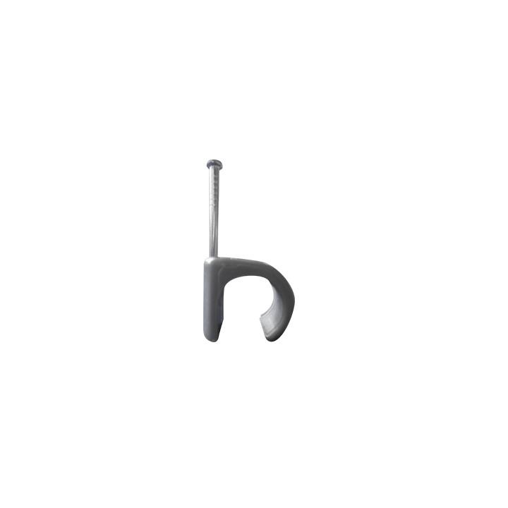 Grapa para cable redondo de 14mm color gris (100pzs) (3105-00100)