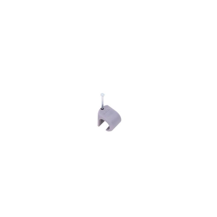 Grapa para cable redondo de 14mm color gris (100pzs) (3105-00100)