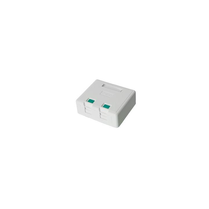 Caja de Pared con 2 Puertos Keystone, No Incluye Jacks