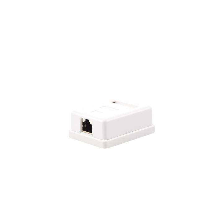 Caja de Pared con 1 Puerto Keystone, Incluye Jack STP Cat5e