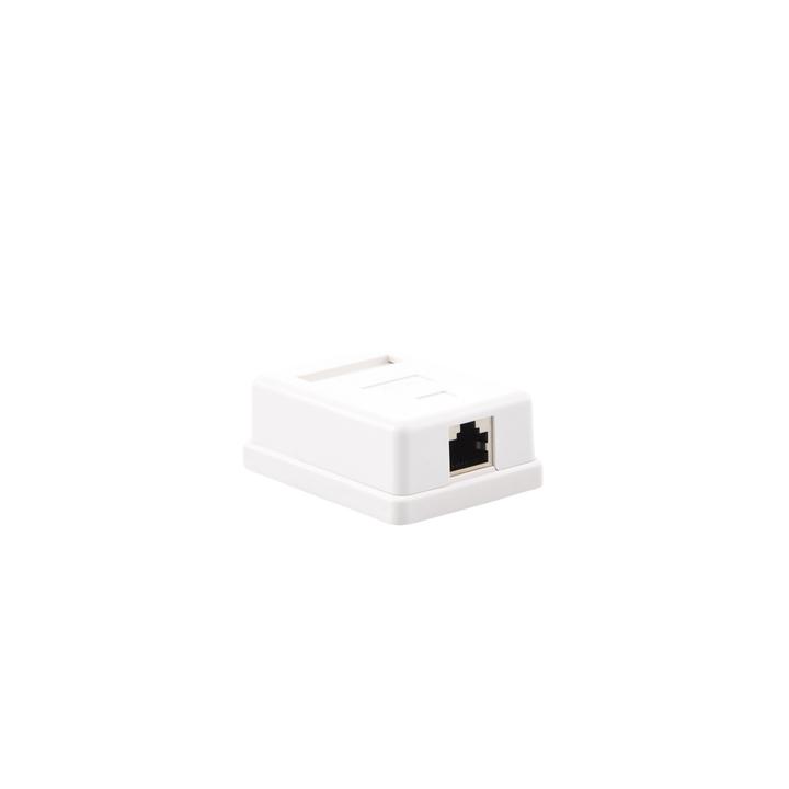 Caja de Pared con 1 Puerto Keystone, Incluye Jack STP Cat5e