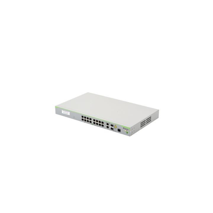 Switch PoE+ Administrable CentreCOM FS980M, Capa 3 de 16 Puertos 10/100 Mbps + 2 puertos RJ45 Gigabit/SFP Combo, 250W