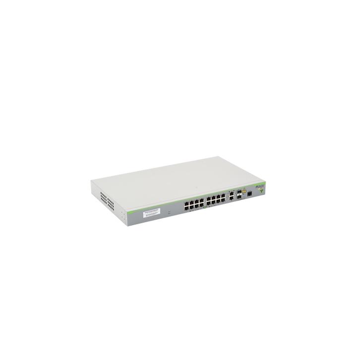 Switch PoE+ Administrable CentreCOM FS980M, Capa 3 de 16 Puertos 10/100 Mbps + 2 puertos RJ45 Gigabit/SFP Combo, 250W