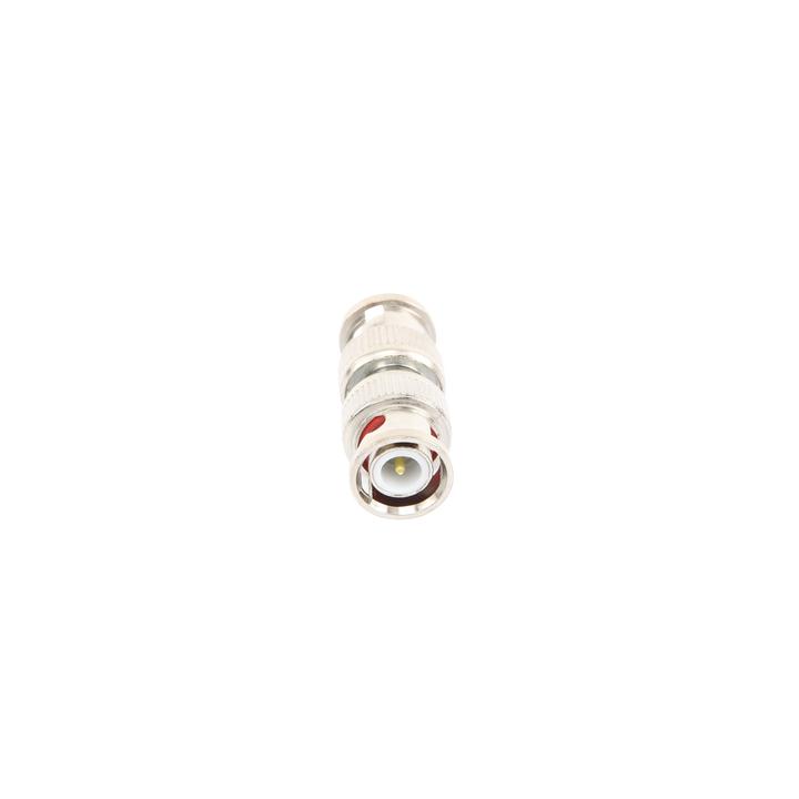 Adaptador tipo barril para 75 Ohm, de conector BNC macho a BNC macho, Níquel/ Oro/ Teflón.