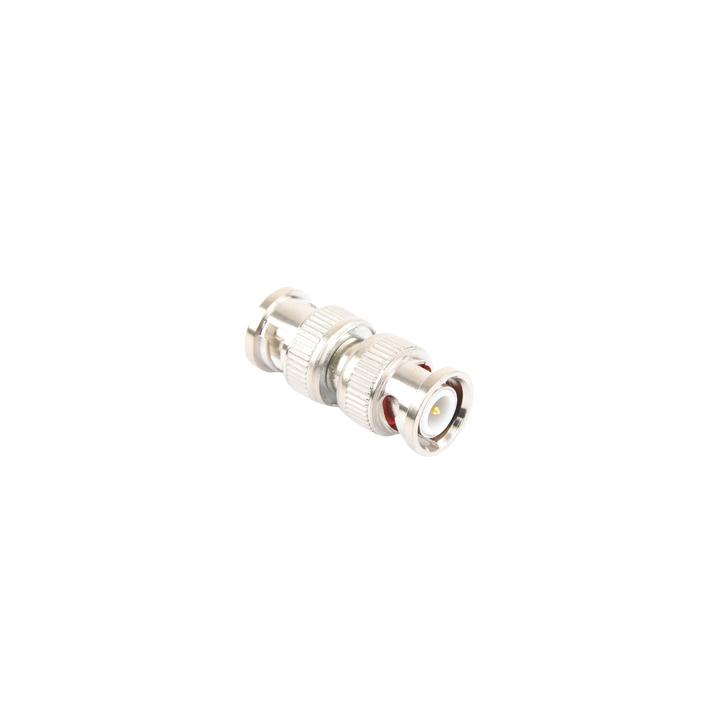 Adaptador tipo barril para 75 Ohm, de conector BNC macho a BNC macho, Níquel/ Oro/ Teflón.
