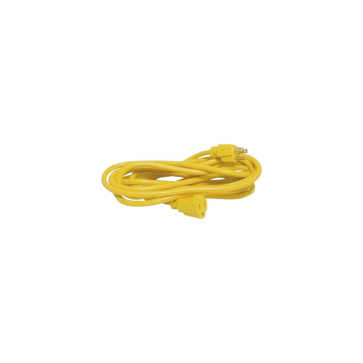 Extensión Eléctrica de Uso Rudo Aterrizada 2.4 metros / 127 V CA 10 A Máximo / Color Amarillo.