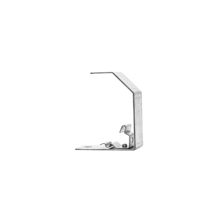 Estribo de suspensión, suspende charolas de 50 y 100 mm de ancho, acabado Electro Zinc