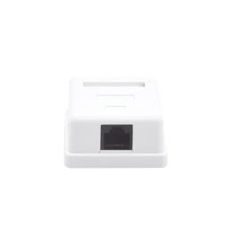 Caja de Pared con 1 Puerto Keystone, Incluye Jack Cat5e