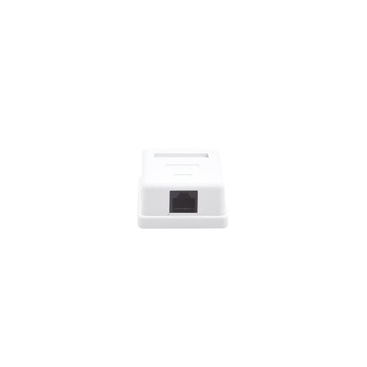 Caja de Pared con 1 Puerto Keystone, Incluye Jack Cat5e