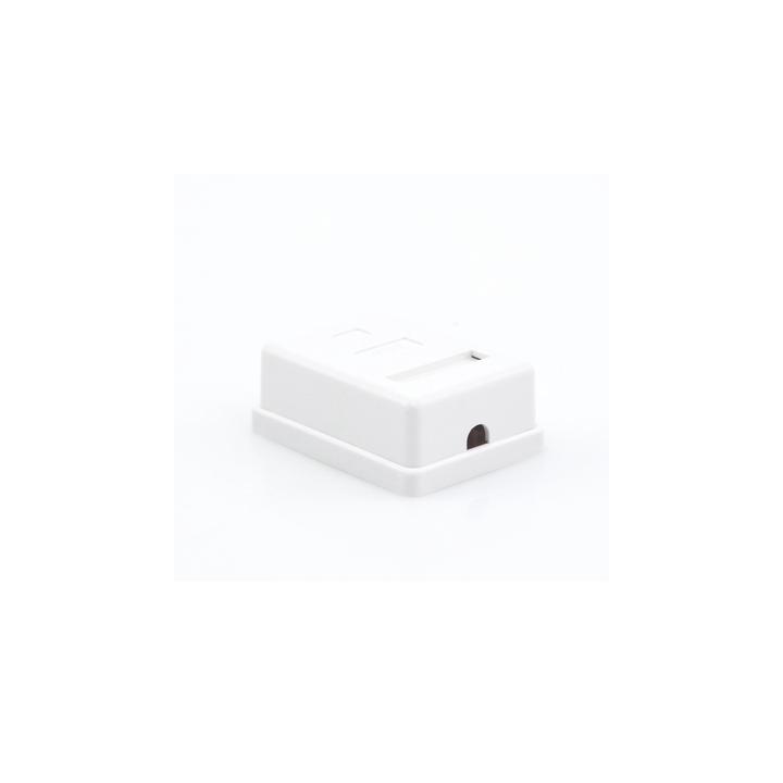 Caja de Pared con 1 Puerto Keystone, Incluye Jack Cat5e