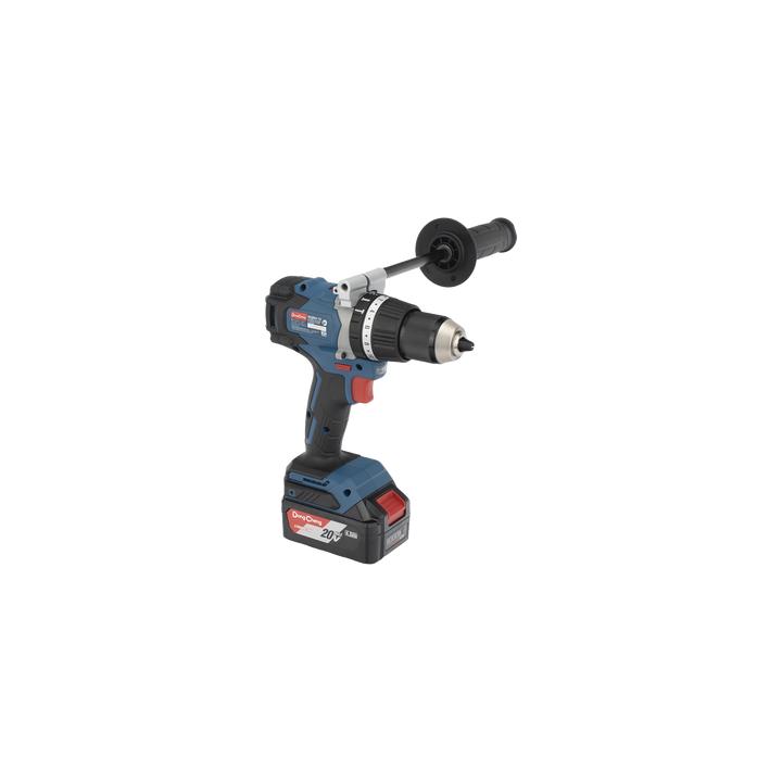 Rotomartillo Inalámbrico 20V / Motor Brushless / Broquero 1/2 in / 120 Nm Par Máximo / 2 Baterías 4.0Ah con Cargador