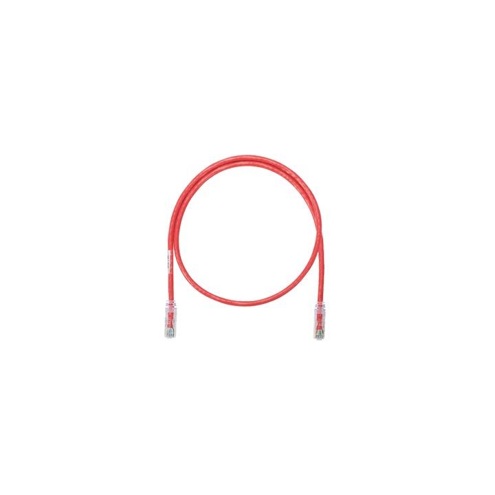 Cable de Parcheo UTP Categoría 6, con Plug Modular en Cada Extremo - 1 Metro (3.28 Pies) - Rojo