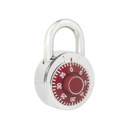 Candado de Combinación / Medida 50 mm/ Nivel de Seguridad 3 / Combinación de Disco / Color Rojo.