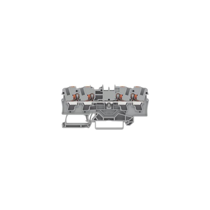 Borna de Paso / 4 Conductores / Push-in CAGE CLAMP® / 4 mm² / 32 A / 800 V / Carril DIN / ATEX IECEx / Prueba Ø4 mm