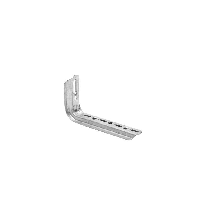 Ménsula omega tipo L inteligente, 310 mm de ancho, con acabado Electro Zinc