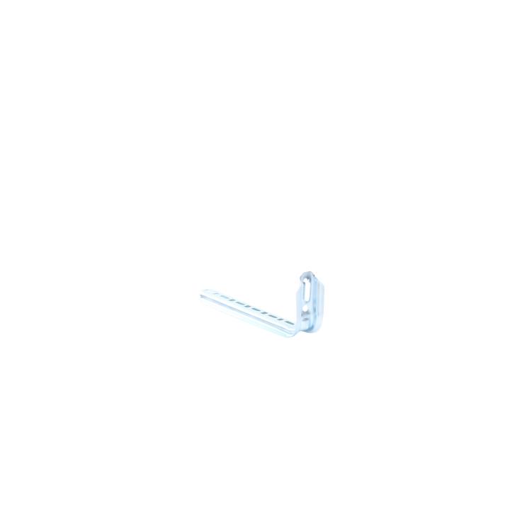 Ménsula omega tipo L inteligente, 310 mm de ancho, con acabado Electro Zinc