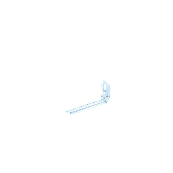 Ménsula omega tipo L inteligente, 310 mm de ancho, con acabado Electro Zinc