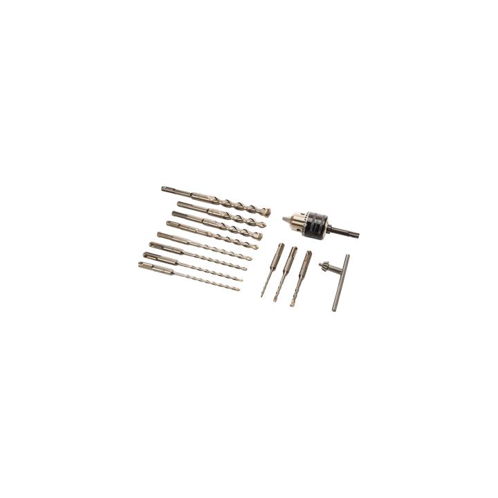 Juego de 14 piezas de Brocas, Cinceles y Broquero SDS Plus Makita