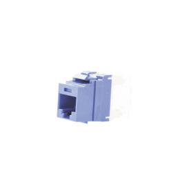 Conector Jack Estilo 110 (de Impacto), Tipo Keystone, Categoría 5e, de 8 Posiciones y 8 Cables, Color Azul