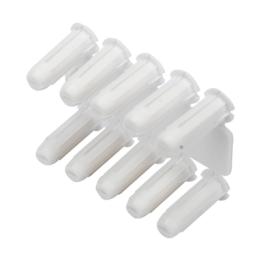 Taquete blanco 3/16" para tornillo 8mm x 3/4" (100pzs) (1101-01100)