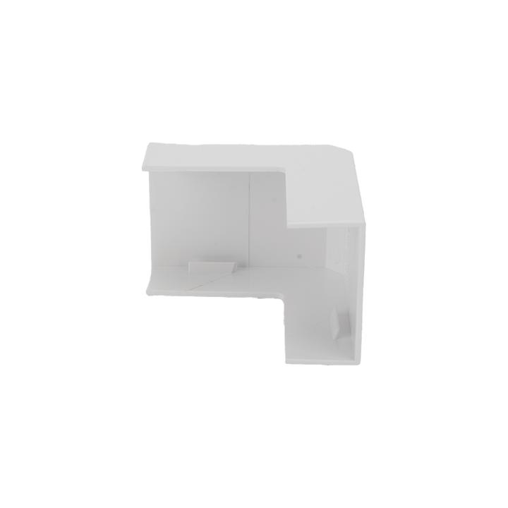 Esquinero exterior color blanco de PVC auto extinguible  para canaletas TMK1735, TMK1735SD (5310-02001)