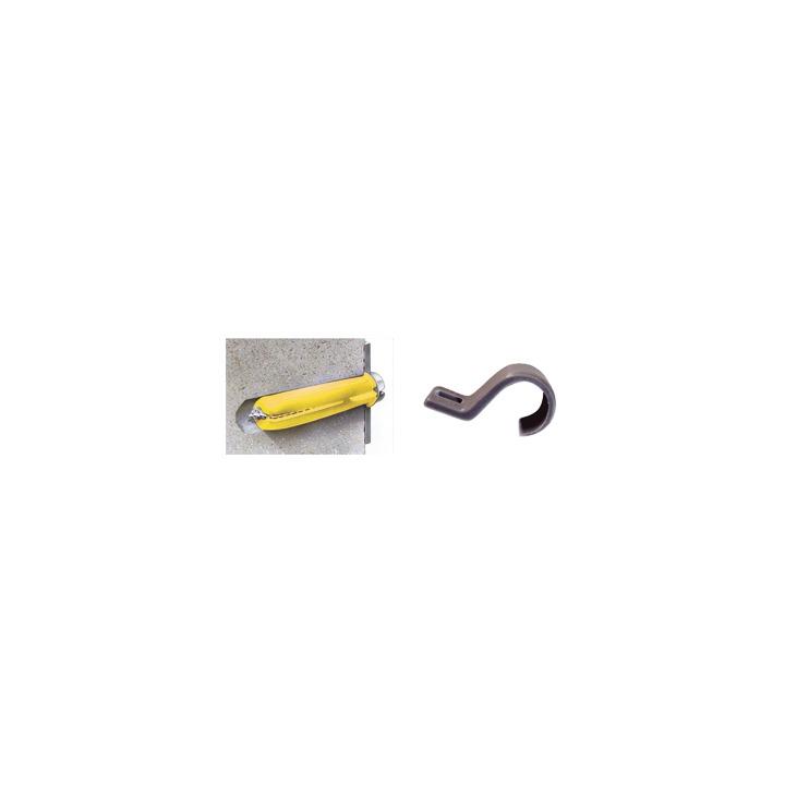 Kit de 20 grapas, 20 taquetes y 20 tornillos para sujetar conductores redondos o tubo en muro (2102-07240)