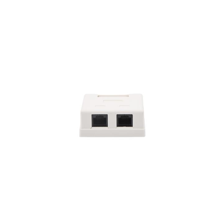 Caja de Pared con 2 Puertos, Incluye 2 Jacks UTP Cat5e Keystone