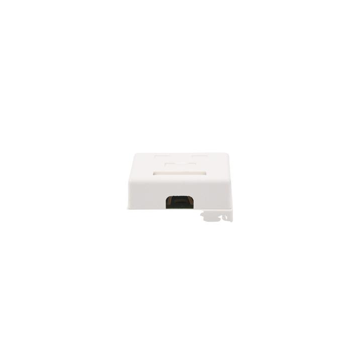 Caja de Pared con 2 Puertos, Incluye 2 Jacks UTP Cat5e Keystone