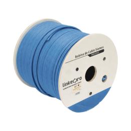 Bobina de Cable Siamés Cat6 UTP 100% Cobre + 2 Cables Gruesos (18 AWG) para Alimentar Cámaras Más Lejos / 152 Metros