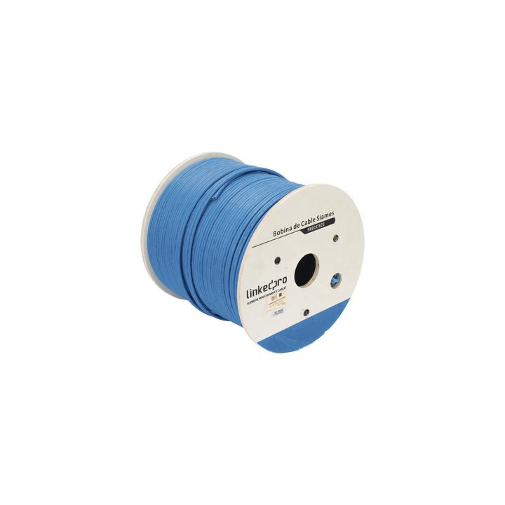 Bobina de Cable Siamés Cat6 UTP 100% Cobre + 2 Cables Gruesos (18 AWG) para Alimentar Cámaras Más Lejos / 152 Metros