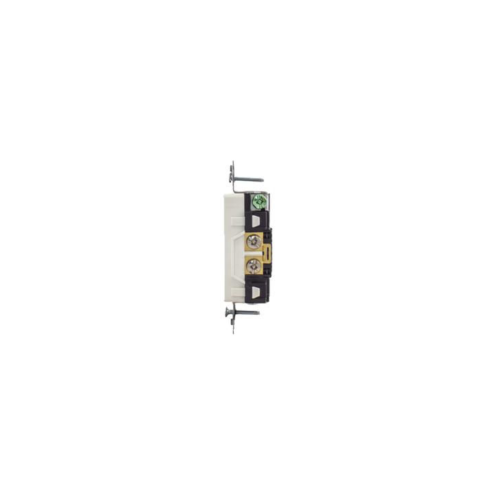 Contacto Duplex Decorador 20 A 125V /  Resistente a manipulaciones / 2 Polos 3 Hilos/ Nema 5-20 R / Color Blanco /