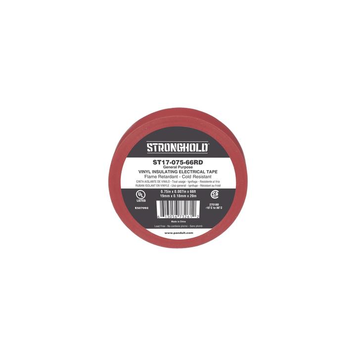Cinta Eléctrica STRONGHOLD para Aislar, de PVC, Uso General Reparación y Mantenimiento, Grosor de 0.18mm (7 mil),