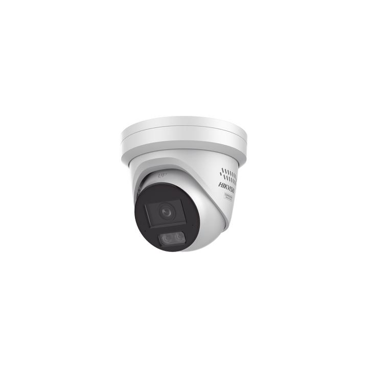 [Dual Light + ColorVu 3.0 + HikAI] Turret IP 4 Megapixel / Lente 2.8 mm / 30 mts IR + Luz Blanca / 2 Microfonos