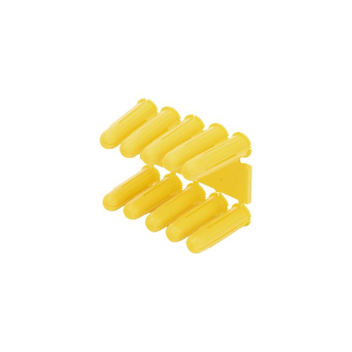 Taquete amarillo 7/32" para tornillos 8mm x 1" (100pzs) (1102-02100)