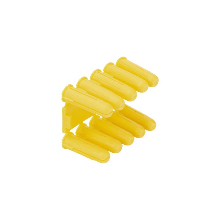Taquete amarillo 7/32" para tornillos 8mm x 1" (100pzs) (1102-02100)